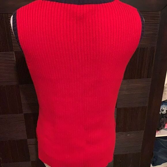 Vintage 90’s Krystal Kobe American Flag Sleeveless Knit Top S/M - Picture 3 of 5